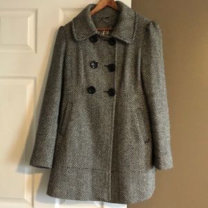 Black & White GUESS Pea Coat